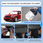Sun Shade Sunshade for 2017-2024 2025 2026 Mini Countryman Cooper F60 SUV Windshield Cover, 4-Layers Sun Shield 250T Silver Coating Sun Visor Foldable Window Shade Blocks UV Rays Car Accessories