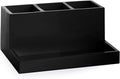 BINO Multi Purpose 3 Compartment Organizer with Tray - Makeup Brush Holder and Toothbrush Holder - Marble Bathroom Accessorie
