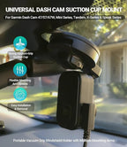 Universal Dash Cam Suction Cup Mount for Garmin Dash Cam 47/57/67W, Mini Series, Tandem, X-Series & Speak Series, 010-12530-25