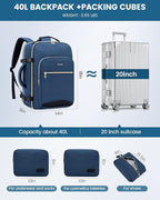 LOVEVOOK Travel Backpack for Women & Men 40L,Airline Approved Carry On Backpack Travel Essentials,TSA Carry on Luggage,Waterp