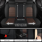 Car Seat Covers Full Set, 5 Seats Universal Leather Seat Covers for Cars, Waterproof Front and Rear Seat Cover, Breathable Au