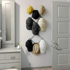 SKOLOO Hat Rack for Wall with 14 Hooks, Solid Wooden, Modern, Expandable Coat Rack Wall Mount for Coats, Hats, Bags, Baseball