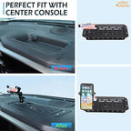 Aunginsy Center Console Dash Storage Organizer Tray with Mobile Phone Mount Compatible with Toyota Tundra/Sequoia 2022-2026, Car Dashboard Multi-Functional Phone Holder Storage Box Insert Accessories