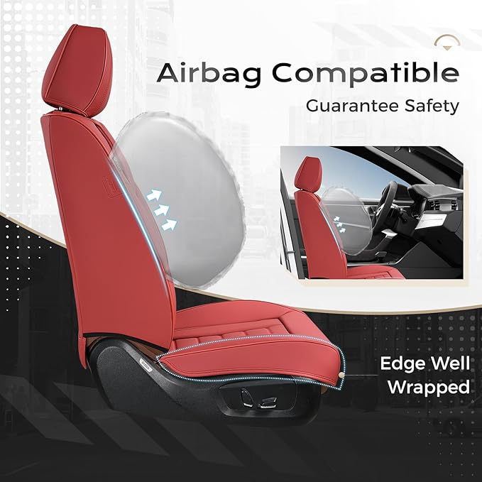 Coverado Car Seat Covers, Front Covers for Cars, Car Seat Cover Front Seats, Automotive Seat Cover, Waterproof, Leather Car S