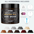 Leather Recoloring Balm & Color Restorer | Black Leather Dye, Paint & Repair Kit for Furniture, Couches, Car Seats, Shoes| Re