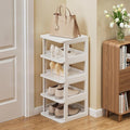SEE SPRING 5-Tier Stackable Shoe Rack Organizer – Plastic Shoe Storage Shelf for Entryway, Closet, Bedroom – Holds Size 13 Sh