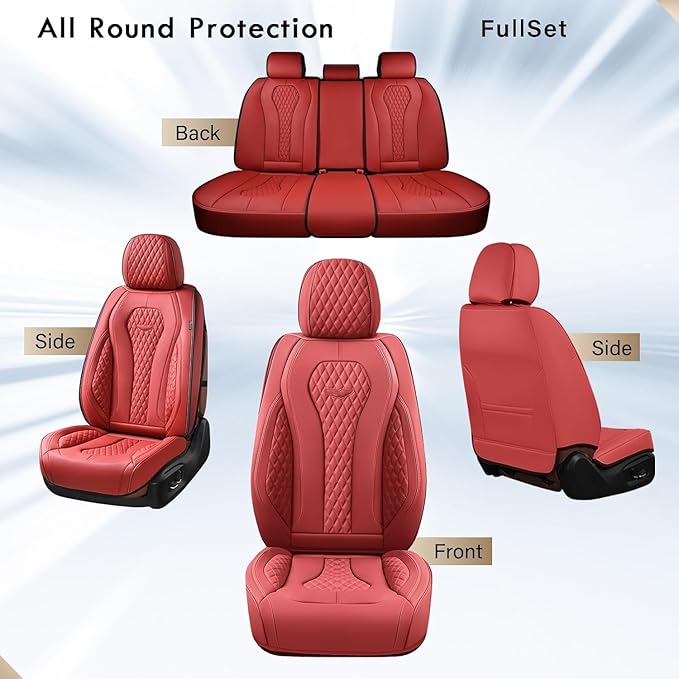 Coverado Red Seat Covers, Car Seat Covers Front Seats, Driver Car Seat Cover, Waterproof Car Seat Covers, Car Seat Cushion, F