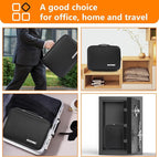 Fireproof Document Box with Lock, Hard Case Portable Water Resistant File Organizer, 16" x 12"x 6" Home Travel Office Safe St