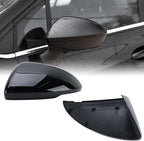 Left Driver Side Mirror Cover Caps Compatible with Chevrolet Chevy Cruze 2017 2018 2019 Replacement Rear view Mirrors Trim (Bright Black)