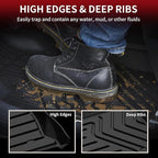 LASFIT Floor Mats Fit for Lexus NX NX200t NX300 NX300h 2021-2015 All Weather Floor Liners Custom Fit for Lexus NX All Models 2021 2020 2019 2018 2017 2016 2015 TPE Car Mats,Front and Rear Mats,Black
