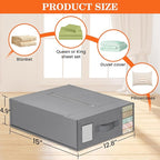 WOWBOX Sheet Organizers and Storage,Closet Bed Sheet Organizer Under Bed Storage and Organization with Label Cards & Clear Wi