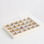 Stackable Jewelry Organizer Tray For Drawers,White Leather Small Earring Storage Tray,Bracelet And Necklace Display Box,Jewel
