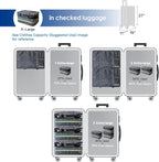 Stow-N-Go Portable Hanging Travel Shelves, Packing Organizer for Luggage. Carry on Closet for Clothes. Expandable Packing Cub