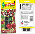 LITTLE TREES Car Air Freshener | Vent Wrap Provides Long Lasting Scent, Invisibly Fresh | 16 Air Fresheners | Wild Cherry