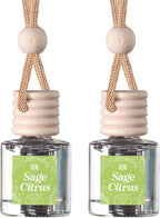 C&E Craft Co Hanging Car Air Freshener Diffuser 2 Pack, Long Lasting Fragrance Oil Car Freshener, Glass Bottle Auto Air Fresh