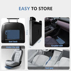 Steering Wheel Tray, Car Food Tray, Car Desk for Laptop, Carbon Fiber Look Multipurpose Car Table for Eating & Work, Adjustable Car Tray with Drawer and Anti-Slip Protective Adhesive