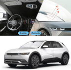 Front Windshield Sun Shade Foldable Car Front Window Sun Shade Windshield Shade Custom Fit for 2022-2025 2026 Hyundai Ioniq 5 Block UV Rays Accessories Heat Keep Cooler