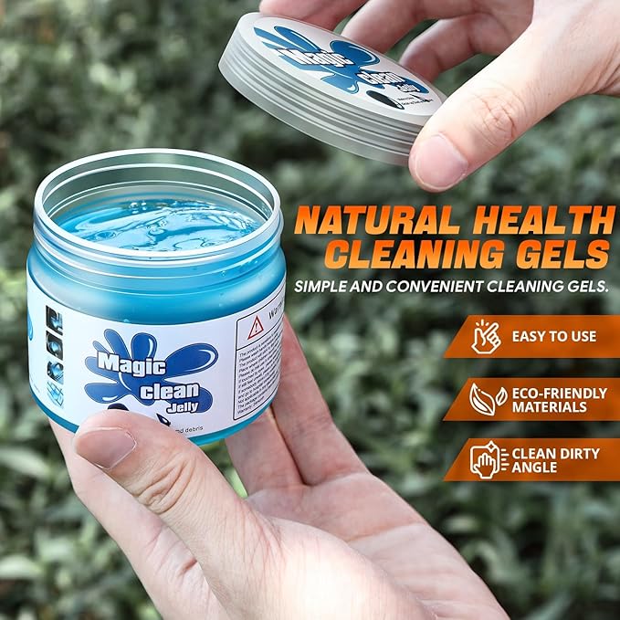 Auto Detailing Jelly Set Car Cleaning Putty - Universal Cleaning Gel for Cars, Vents, Electronics & More - Blue, Red, Green, 