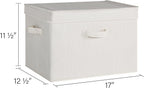 StorageWorks Closet Storage Bin with Lids, Decorative Storage Boxes with Handles, Fabric Storage Bins for Clothes, Jumbo, Mix