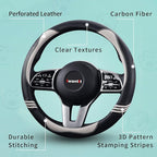 Iwantit® Cute Steering Wheel Cover for Women, Pu Leather with Anti-Slip Rubber Ring, Steering Wheel Protector for Men, Univer