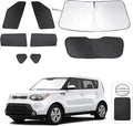 TINGLU Window Shades for Kia Soul 2014-2019 8PCS Accessorie Car Side Full Windows Rear Triangular Windshield Sun Shade Sun UV Rays & Privacy Protection for Camping,Napping,and Relaxing