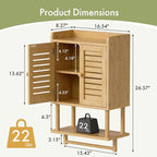 AmazerBath Bathroom Wall Cabinet, Bamboo Over The Toilet Storage Cabinet, Hanging Medicine Cabinets with Towel Bar, Wall Moun