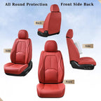 Coverado Seat Covers, Car Seat Covers Front Seats, Premium Nappa Leather Seat Covers for Cars, Waterproof Car Seat Protector 