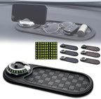 4-in-1 Multi-Functional Support Anti-Slip Pad, 360° Rotating Car Phone Holder Pad with Temporary Parking Number Plate, All-in