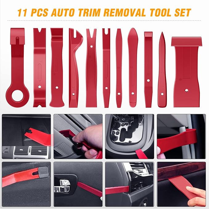 GOOACC 238Pcs Trim Removal Tool, Auto Push Pin Bumper Retainer Clip Set Fastener Terminal Remover Tool Adhesive Cable Clips P