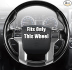 Aimato Customized Steering Wheel Cover for Toyota Tacoma 2012-2023/4Runner 2010-2024/Tundra 2014-2021/Sequoia 2014-2022 Thin,Anti-Slip,Scratch-Resistant Exclusive Car Accessory for Toyota