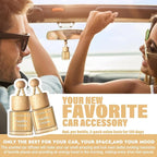 HoogaLife Car Air Freshener Diffuser 2 Pack Hanging Air Freshener Diffuser - Vanilla Cream Fragrance Oil Air D iffuser for Ca