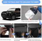 for Toyota 4Runner 2010-2024 2025 2026 Sun Shade Sunshade Windshield Cover - 4 Layers Front Window Shade for 4-Runner Custom Fit Sun Visor - 240T Retractable Shade Blocks UV Rays Car Accessories