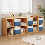13x13 Storage Cube Bins 4Pack,Collapsible Cube Storage Organizer for Closet, Fabric Storage Box w/ Rope Handles, Foldable Sto