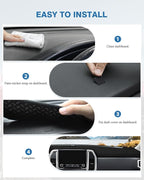 FIILINES Dash Cover for Nissan Titan for 2016-2024, Dashboard Mat Cover Titan Accessories Sunshade Nonslip Mesh Protector No 
