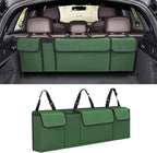 Car Trunk Organizer, Backseat Hanging Large Storage with Adjustable Straps,Waterproof PVC Collapsible Cargo Bag, Car Interior