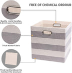 Posprica 3X Thicker Storage Bins Storage Cubes, 13×13 Fabric Storage Boxes Foldable Baskets Containers Drawers for Nurseries,