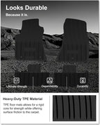 KIWI MASTER Floor Mats for 2011-2023 Dodge Challenger RWD, OEM Replacement 82212545, Custom Fit All Weather Car Mats, Heavy Duty TPE Floor Liners, Front & Rear 2 Row, Black