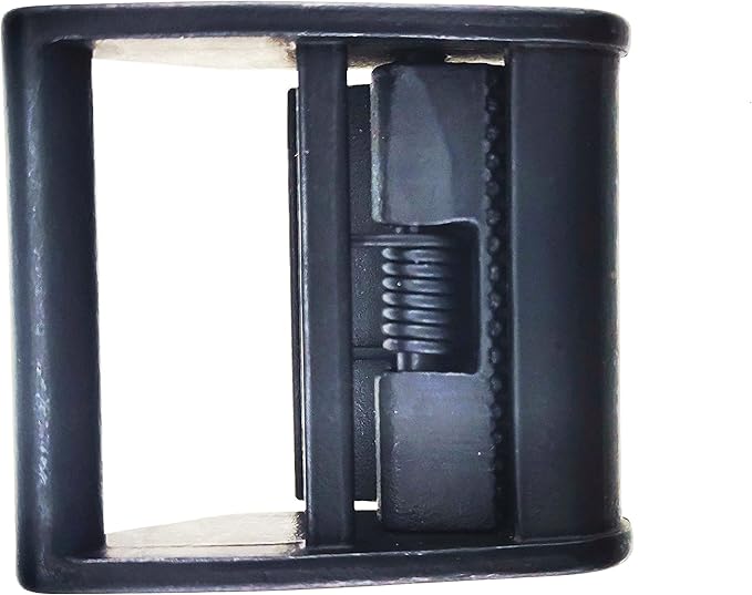 NRC&XRC 2 Pack Stainless Steel Black Lock Slider Buckles,Heavy Strap Release Buckle Adjustable Metal Buckle Fasteners (1inch 