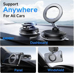 ANDERY Car Phone Holder for Magsafe [78+LBS Strongest Suction & 2400gf Strongest Magnetic] 360° Adjustable Car Phone Mount, Phone Holders for Your Car for iPhone 17-12 Pro Max Air Plus (Carbon Fiber)