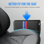 Car Seat Gap Filler Organizer for Front Seats, Leather Adjustable Car Seat Storage Box for Phones, Keys, Coins 2 Pack, Black