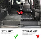 LASFIT Cargo Mat & Backrest Mats for Toyota 2025-2026 4Runner Hybrid(Not Fit Gasoline), All Weather TPE Custom Fit Easy Clean Trunk Mat for 4 Runner 2025 2026 6th gen Hybrid Trunk Mat, Black