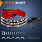 Nilight 48 Inch Truck Tailgate Strobe Light Strip Tail Emergency Bar Rear Window Warning Lamp Ultra-Bright Double Row 288 LED for Pickup Trailers Construction Vehicles Car SUV, Amber