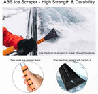 27'' Aluminum Brush and Ice Scraper, 2 in 1 Detachable Winter Car Snow Brush with Ergonomic Foam Grip for Car Accessories, Ice Scrapers for Car Windshield, Snow Removal Tool for Cars,SUVs,Trucks