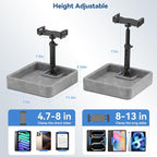 KDD Tablet Pillow Holder - Multi-Angle Adjustable iPad Stand for Lap, Bed and Desk - Foldable Kindle Soft Pad Dock with Storage Tray Compatible with iPad Pro 12.9, Air Mini, Phone, E-Reader
