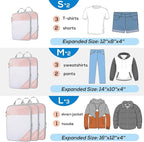 Compression Packing Cubes, 9 Set Packing Cubes for Travel Compression, Lightweight Compressible Package Organizer for Carry O