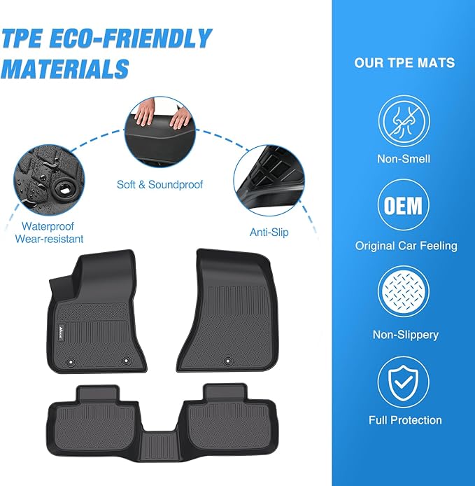 Nilight TPE Floor Mats for Dodge Charger RWD 2011-2023/Chrysler 300 RWD 2011 2012 2013 2014 2015 2016 2017 2018 2019 2020 2021 2022 2023,All Weather Custom Fit Heavy Duty Floor Liners