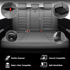 CAR PASS 3D Foam PU Leather Car Seat Covers, Universal Seat Covers Full Sets for Trucks SUV Sedan Automotive Seat Covers Armr