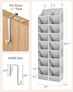 ULG Over The Door Shoe Organizer with 16 Large Pockets, Hanging Shoe Rack for Closet Door, Space Saving Shoe Storage for Boot