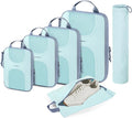 BAGSMART Compression Packing Cubes, 6 Set Packing Cubes for Suitcases, Lightweight Suitcases Organizers Bag Set & Compression