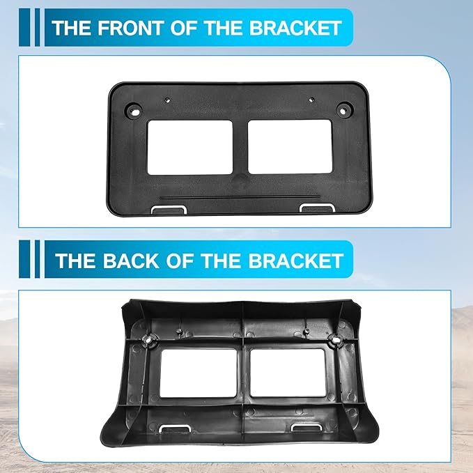 Front License Plate Frame Compatible with Toyota Tacoma 2016 2017 2018 2019 2020 2021 2022 2023, Bumper License Frame Holder 